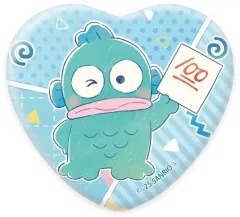 【中古】バッジ・ビンズ ハンギョドン(100点) 「はぴだんぶい ハート型缶バッジ 07.ハンギョドン周年デザイン (グラフアートイラスト)」