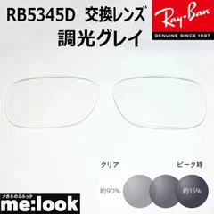 RayBan レイバン RB5345D用 交換レンズ 53サイズ 調光レンズ 調光グレイ UVカット サングラス