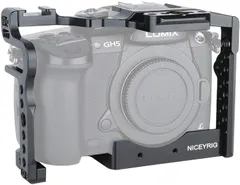NICEYRIG カメラケージ Panasonic Lumix GH5M2 / GH5II GH5S/ 専用 拡張カメラケージ拡張撮影設備 アクセサリー 滑り止ゴム付き 軽量 取付便利 DSLR 装備 -191( GH5 ケージ-191)