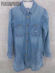 ◇ ◎ Lee リー × URBAN RESEARCH ROSSO デニム シャツ 長袖 チュニック ミニ ワンピース サイズM インディゴ レディース  【中古】 【1002798754935】