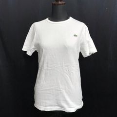 日本製★LACOSTE【ラコステ】半袖Ｔシャツ【size:2/レディースM/白/white】コットン/インナー/スポーツウェア/Tops◆BJ086-g