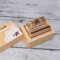 ラバースタンプ　カフェマルシェ　cafe de marche　丸和貿易