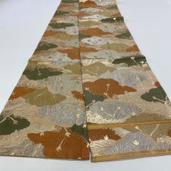 丸帯 アンティーク ヴィンテージ 全通 金帯 390cm 花嫁衣装 貸衣装 中古 リサイクル 結婚式 婚礼 着付け 舞台 きもの 着物 4110