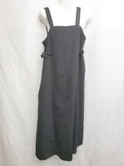 ◇ Θ ViS ビス ロング丈 ジャンパースカート サイズF ブラック レディース P  【1409250023354】