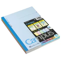 （まとめ買い）コクヨ キャンパスノート カラー表紙 セミB5 罫幅7mm30枚 アソート5冊 ノ-3CBNX5 【×3セット】