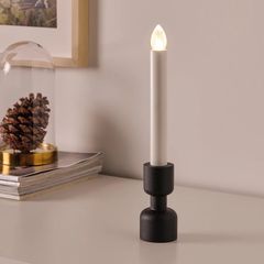 IKEA・イケア  STRÅLA ストローラ LEDキャンドルホルダー 電池式, ブラック, 28 cm IKEA