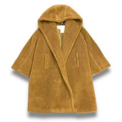 MAX MARA APOGEO フード テディ ラップ コート