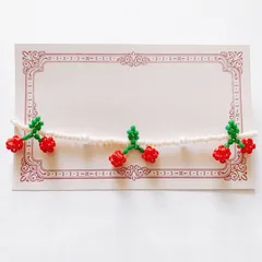 チェリービーズブレスレット 赤