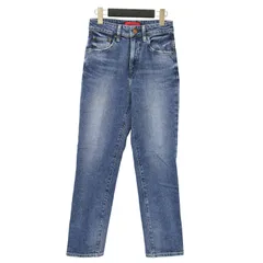 【美品】RED CARD レッドカード TOMORROWLAND 別注 パンツ ブルー サイズ:22 / テーパード デニム パンツ / ハイウエスト / コットン / 日本製 / ボトムス ジーンズ ジーパン 【レディース】【中古】