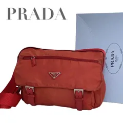 【価格交渉/質問大歓迎♪】希少　プラダ　ナイロン　三角ロゴ　フラップ　ショルダーバッグ　レッド　5109