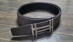 hermes 38㍉ベルト&バックル黒×濃茶size85