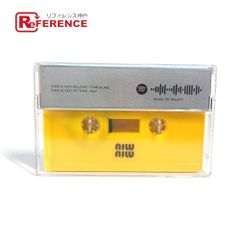 MIUMIU ミュウミュウ 雑貨 ロゴ カセットテープ プラスチック イエロー