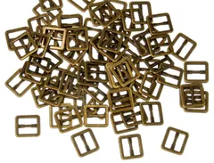 starPG 日の字型 内寸 6mm ミニ 角カン コキカン バックル 100個 セット レザークラフト ドールメイキング ハンドメイド パーツ (アンティークゴールド)