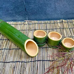 竹　竹食器　お猪口　徳利のサムネイル