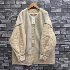 🎗️BLACK FRIDAY🎗️ 【新品　未使用　タグ付き】　【Bou Jeloud/ブージュルード】　【Bab/バブ】　ボアキルティング切り替えコート　レディース　アウター　コート　ジャケット　ジャンパー　ボア　Mサイズ　ベージュ