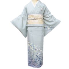 藍染 筒描き 筒描 筒書き つつがき 鶴 亀 蝶 草花 古裂 時代布