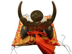 山中鹿之助幸盛 所用❤模鹿角半月の兜 武将 戦国時代 昭和レトロ 即