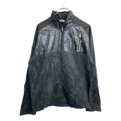 adidas フリースジャケット Lサイズ アディダス ハーフジップ プルオーバー ブラック 古着卸 アメリカ仕入 t2411-3863