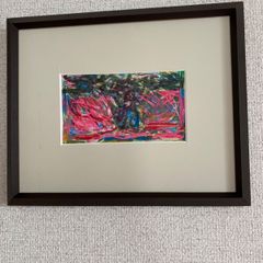 抽象画(画材クレヨン) クレヨン抽象画 A4サイズ - メルカリ