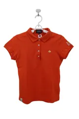 【美品】PEARLY GATES(パーリーゲイツ) ポロシャツ オレンジ レディース 2 055-960805 ゴルフ用品 2506-0996 中古