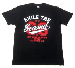【中古】Tシャツ(男性アイドル) EXILE THE SECOND ロゴTシャツ ブラック Sサイズ 「EXILE THE SECOND LIVE TOUR 2017-2018 “ROUTE 6・6”」