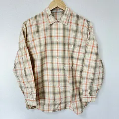 (^w^)b Mademoiselle NON NON SPORTS マドモアゼルノンノン スポーツ 長袖シャツ チェック柄 コットン 綿100% トップス カジュアル デイリー タウンユース ベージュ系 メンズ