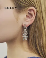 GOLDY ゴールディ カラー グリント フラワー チャーム イヤリング アクセサリー 2250402