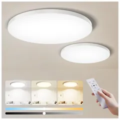 新品 Coizabera LED シーリングライト 8畳 2個セット 32W 3990lm 調光調色 豆電球常夜灯 天井照明器具 おしゃれ 蛍光灯 リモコン付き スマホAPP操作 6畳 8畳 和室/洋室/寝室/玄関/リビング/キッチン適用