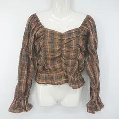 ◇ ●新品● ◎ Heather ヘザー タグ付き オフショル 長袖 ブラウス カットソー サイズF ブラウン系 レディース P  【1305250003603】