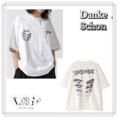 LHP DankeSchon/ダンケシェーン/EYES DOLMAN S/S Tシャツ LHP ダンケシェーン トップス Tシャツ ルーズ カジュアル ホワイト