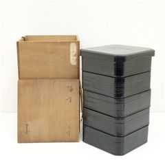 茶道具 真塗 縁高 菓子器 重箱 共箱 会席道具懐石道具会席 - メルカリ
