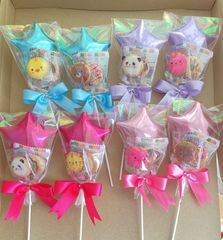 小さい子にも　プチバルーン付お菓子ブーケ♡8個　プチギフト　発表会　結婚式　卒業　卒園　ハロウィン　クリスマス　キャンディーブーケ　お菓子ブーケ　プレゼント　花束の代わりに　お配り用　色、形選べます　喜ばれる　映え　バルーンブーケ　お菓子ブーケ　可愛い　大人気