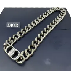 Christian Dior(クリスチャンディオール) CD ICON chain link necklace アイコン チェーンリンク ネックレス シルバーカラー 箱、購入時のレシート付属