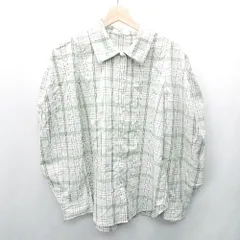 ◇ MOUSSY マウジー チェック柄 長袖 シャツ サイズF グリーン系 レディース E  【1408220059102】