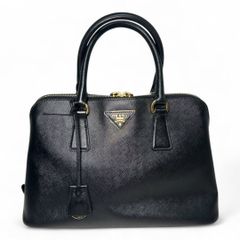 PRADA プラダ サフィアーノ レザー ラクス ハンドバッグ   BL0837 ブラック 中古