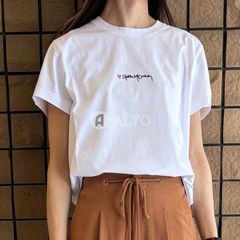 ☆2024春夏入荷☆ Stella McCartney ステラマッカートニー 6J0273 3SPY52 オーガニックコットン ステラ アイコニック ラブロゴ Tシャツ 半袖 ホワイト  レディース