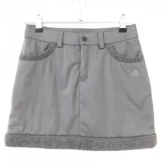 アディダス 中綿スカート グレー ポケット口・裾ボア レディース S ゴルフウェア adidas