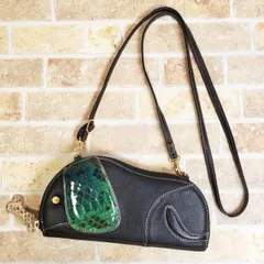 コト coto ☆ レザー パイソンレザー ドッグデザイン ウォレットバッグ 犬