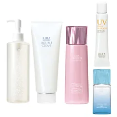 キラ化粧品 スキンケアセット 5点 化粧水 プレミアム ディリーブロック50