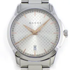 グッチ GUCCI 腕時計 G-タイムレス 126.4 YA1264052 デイト ディアマンテ シルバー サンレイ文字盤 SS クオーツアナログ 【中古】のサムネイル
