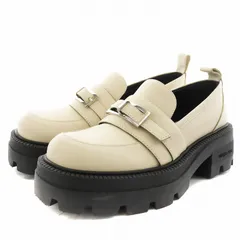セルジオロッシ Sergio rossi 23AW SR NORA LOAFERS CHALK ローファー 厚底 レザー 38 ベージュ B04890 /AN16