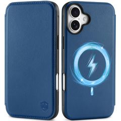 新品 カード収納 マグネット内蔵 スマホカバー 衝撃吸収 対応 [RFIDブロッキング] 16 全面保護 16 アイホン あいふぉん 16用 本革 スマホケース 手帳型 2024年発売 対応ケース 6.1インチ iPhone 5G SHIELDON ロイヤルブ