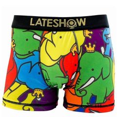 LATESHOW レイトショー ボクサーパンツ 下着 メンズ パンツ ブランド おしゃれ かわいい おもしろい おもしろ 人気 派手 カラフル 総柄 前開き GAL NEK プレゼント ギフト 8001146(【K】KING_OF_KINGS)