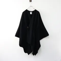 美品☆ソウソウ SOU•SOU KYOTO ウール ポンチョ 羽織り ブラック