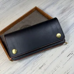 【トラッカーウォレット ロング 3層】 ブラック 北米 茶芯 ゴールド トラッカーウォレット ロング 3層】 ブラック 北米 茶芯