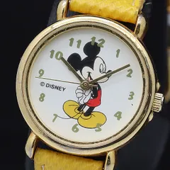 稼働 良品 ディズニー QZ キャラクター文字盤 ミッキーマウス レディース 腕時計 2000000 NSK SMZ