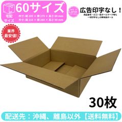 段ボール ダンボール 箱 60サイズ 30枚セット 新品 国産 梱包材 梱包資材