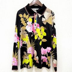 ✨未使用級/XL✨レオナール 長袖シャツ ポロシャツ 花柄 海デザイン