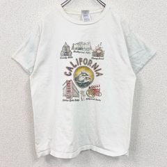 古着 used　00s　DELTA　半袖プリントTシャツ　ハリウッド　CALIFORNIA　クルーネック　白　ホワイト　Mサイズ