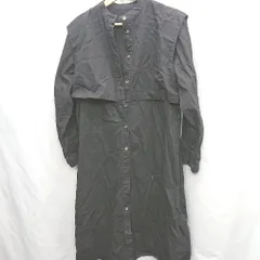◇ Θ Riche giamour 無地 長袖 膝下丈 ワンピース サイズM ブラック系 レディース E  【1505130003208】のサムネイル